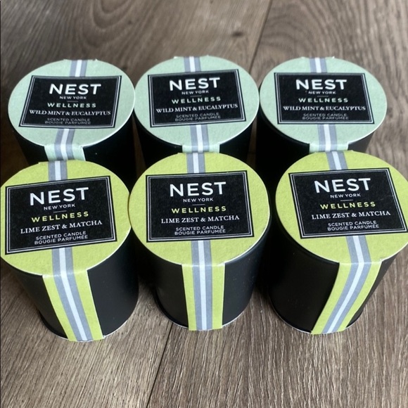 Nest 6 Petite Votive candle
Wellness Wild Mint & Eucalyptus,
Lime Zest & Matcha - Picture 1 of 4